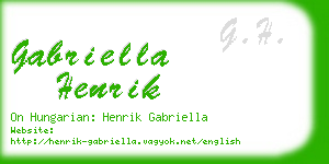 gabriella henrik business card